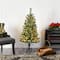 4ft. Pre-Lit Wisconsin Slim Snow Tip Pine Artificial Christmas Tree with Clear LED Lights